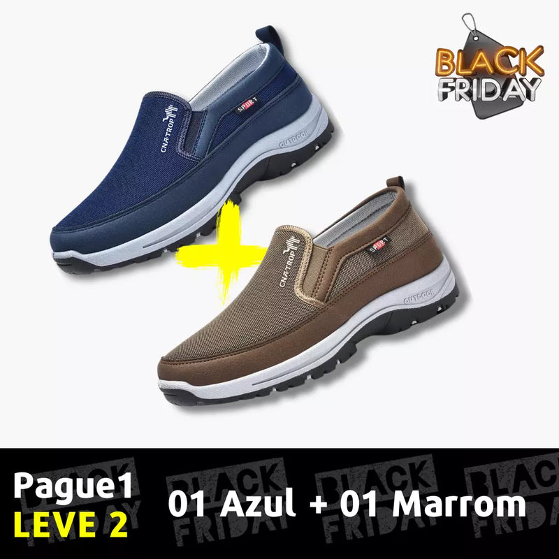 COMPRE 1 LEVE 2 Tênis Mocassim Ortopédico ConfortPlus 2025